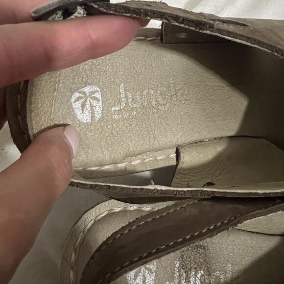 Jungle Women Sandals Size 10.5 - 11 EU 41 Brown Nubuck Leather Wedge Strappy - Picture 4 of 7